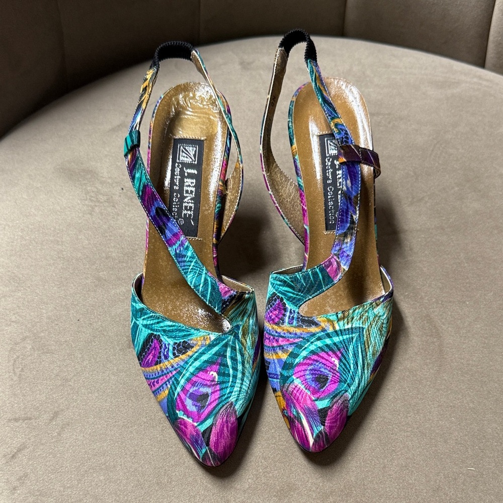 J.Renee Multicolor Slingback Heels